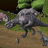 Midnight multiplayer dinosaur hunt Game Cover