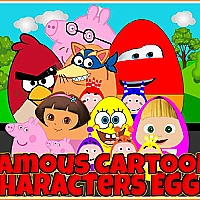 Famous Cartoon Characters Eggs Game Cover
