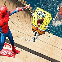 Super spongebob spiderman Game Cover