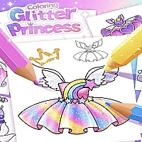 Princess Coloring Glitter For Girl Game Cover