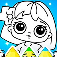 Coloring Dolls Game Cover