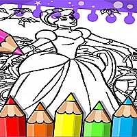Cinderella Color Book Game Cover