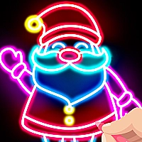 Draw Glow Christmas Game Cover