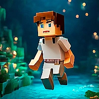 Noobik Parkour in a Cave! Game Cover