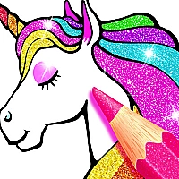 Unicorn Coloring Book Glitter Game Cover