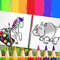 Funny Animals Coloring Book Game Cover