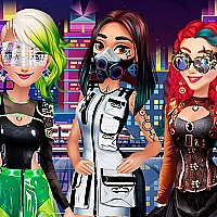 Cyberpunk City Fashion Game Cover