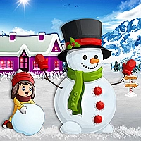 Kids and Snowman Dress Up Game Cover