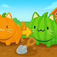 Brainrot Garden. Merge Cats Game Cover