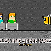 Alex and Steve Miner Two Player Game Cover