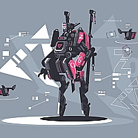 Alien Robot Warrior Hidden Game Cover