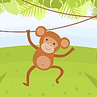 Funny Monkeys Coloring Game Cover