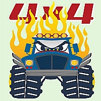 Monster Trucks Coloring Pages Game Cover