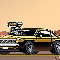 Crazy Big American Cars Memory Game Cover