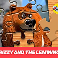 Grizzy and the lemmings Jigsaw Puzzle Planet Game Cover