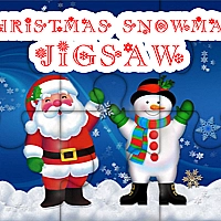 Christmas Snowman Jigsaw Puzzle Game Cover