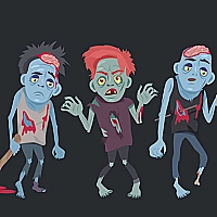 Zombies And Skeletons Coloring Game Cover