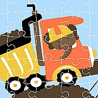 Dumper Trucks Jigsaw Game Cover