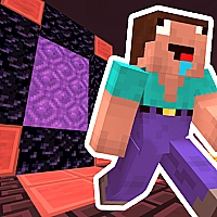 Noob Steve Nether Game Cover