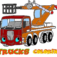 Funny Trucks Coloring Game Cover