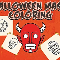 Halloween Mask Coloring Book Game Cover