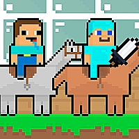 Noob vs Pro HorseCraft Game Cover