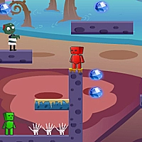 Fireboy Watergirl In Zombies World Game Cover