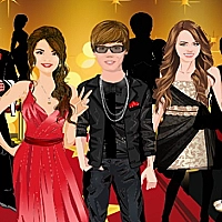 Selena and Justin Kissing Game Cover