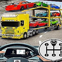 Car Transporter Truck Vehicle Transporter Trailer Game Cover