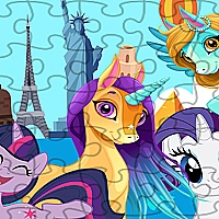 Unicorns Travel The World Puzzle Game Cover