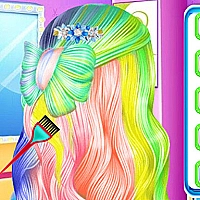 Fashion Rainbow Hairstyle Design Game Cover