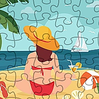 Summer Beach Jigsaw Game Cover