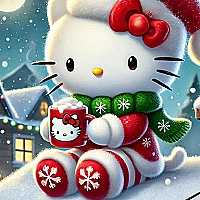Hello Kitty Christmas Puzzle: Festive Holiday Game Cover