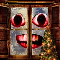 New Year Santa Claus outside the window Game Cover