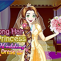 Long Hair Princess Wedding Dress up Game Cover