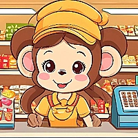 Cute Monkey Mart  Game Cover