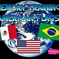 MEMORY TRAINING. AMERICAN FLAGS Game Cover
