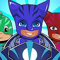 Pj masks kids Car Racing 3d Game Cover