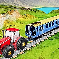 Chain Tractor Train Towing 3D Game Cover