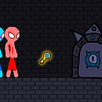 Red and Blue Stickman Rope Game Cover