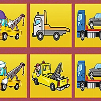 Tow Trucks Memory Game Cover