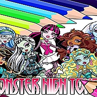 Coloring Book for Monster High Game Cover