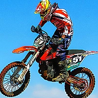 Flying Dirt Bike Stunts Puzzle Game Cover