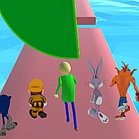 Fun Race 3D - baldi's basics Game Cover