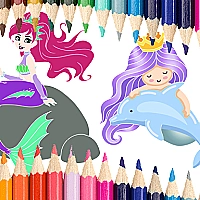Mermaid Coloring Book Game Cover