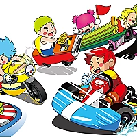 Cartoon Kart Puzzle Game Cover