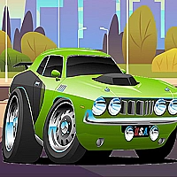 Speedy Muscle Cars Jigsaw Game Cover
