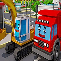 Trucks and Digger Jigsaw Game Cover