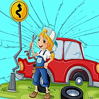 Broken Cars Jigsaw Game Cover
