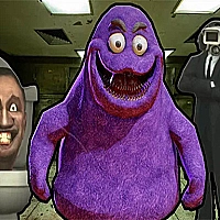 Grimace Shake Escape Skibidi and Cameraman Game Cover